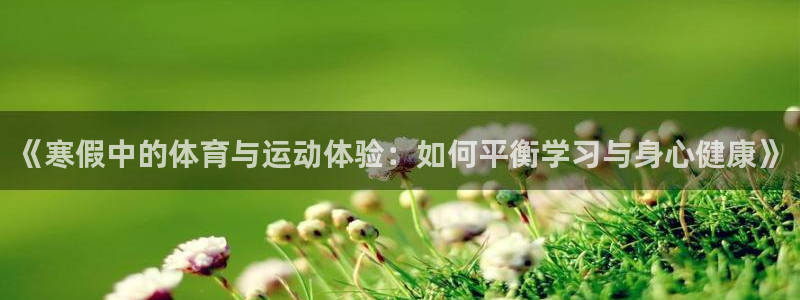杏悦3登陆：《寒假中的体育与运动体验：如何平衡学习与身心健康》